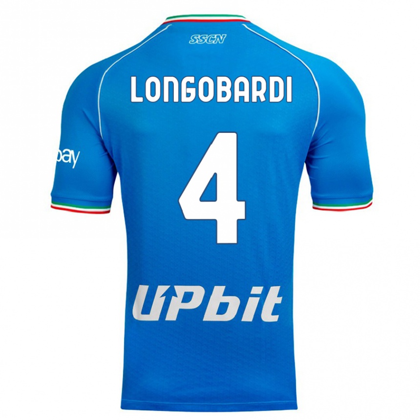 Kids  Salvatore Longobardi #4 Sky Blue Home Jersey 2023/24 T-Shirt