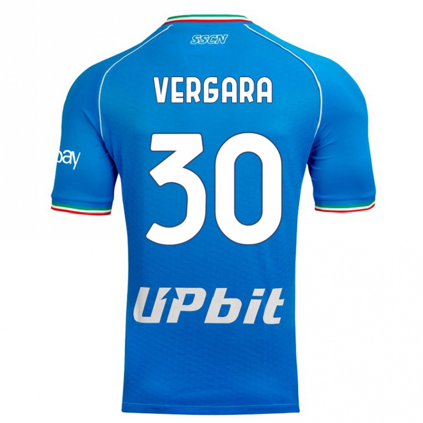 Kids  Antonio Vergara #30 Sky Blue Home Jersey 2023/24 T-Shirt