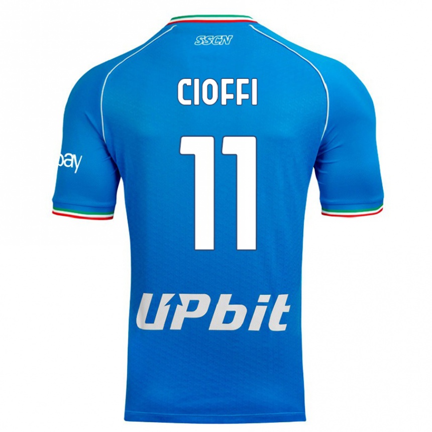 Kids  Antonio Cioffi #11 Sky Blue Home Jersey 2023/24 T-Shirt