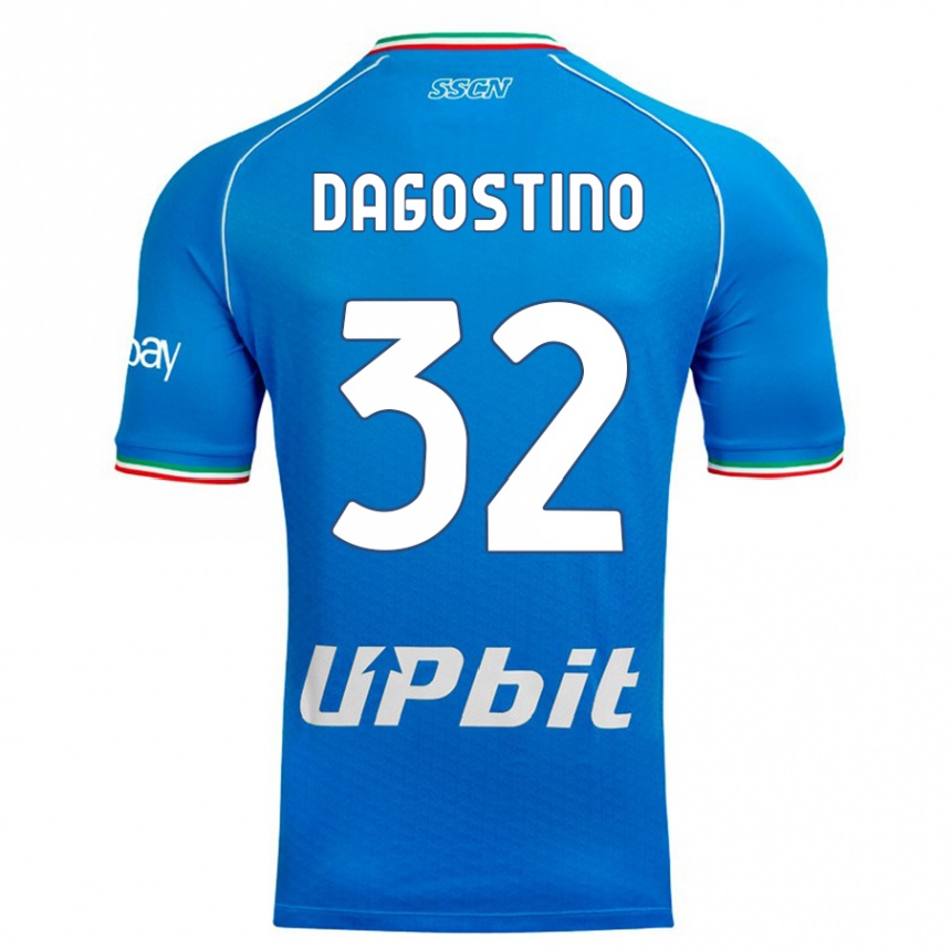 Kids  Giuseppe Dagostino #32 Sky Blue Home Jersey 2023/24 T-Shirt