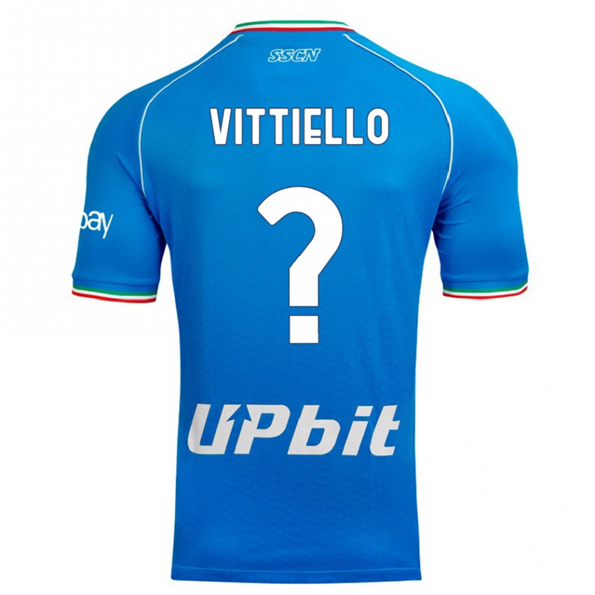 Kids  Antonio Vittiello #0 Sky Blue Home Jersey 2023/24 T-Shirt