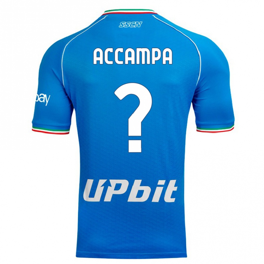 Kids  Davide Accampa #0 Sky Blue Home Jersey 2023/24 T-Shirt