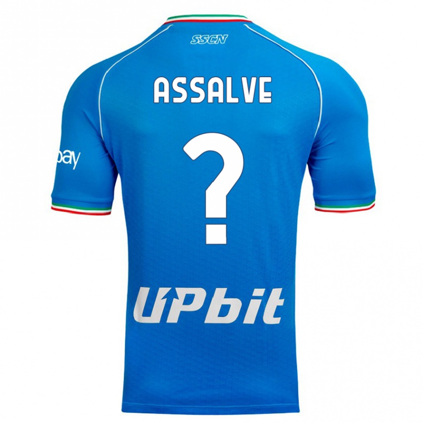 Kids  Luca Assalve #0 Sky Blue Home Jersey 2023/24 T-Shirt