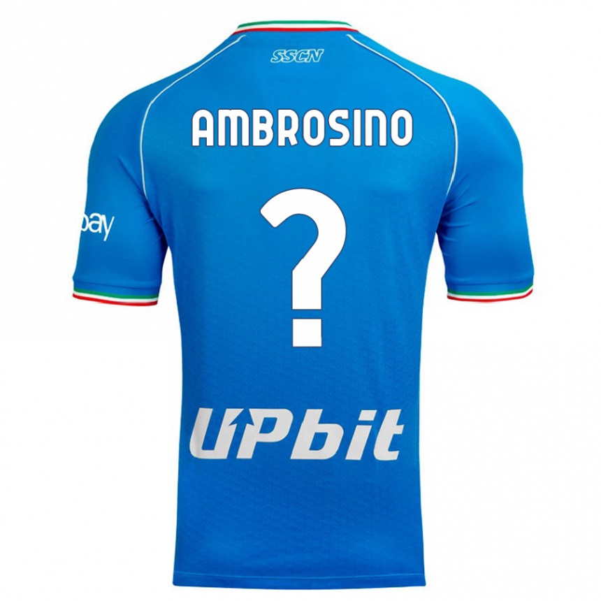 Kids  Ambrosino #0 Sky Blue Home Jersey 2023/24 T-Shirt