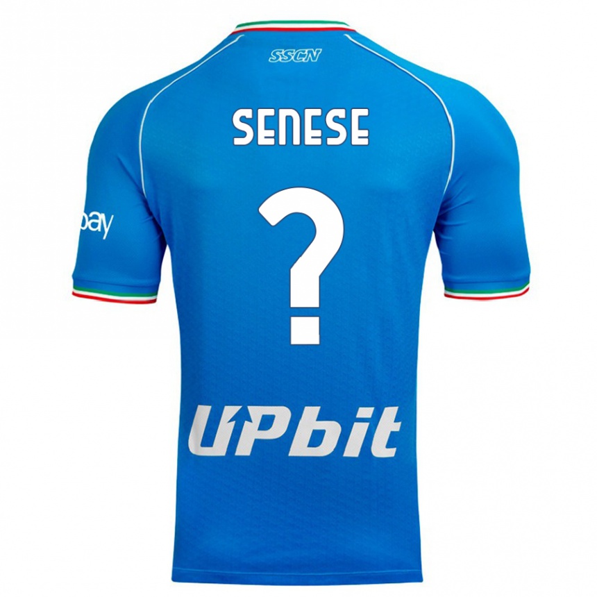 Kids  Alberto Senese #0 Sky Blue Home Jersey 2023/24 T-Shirt