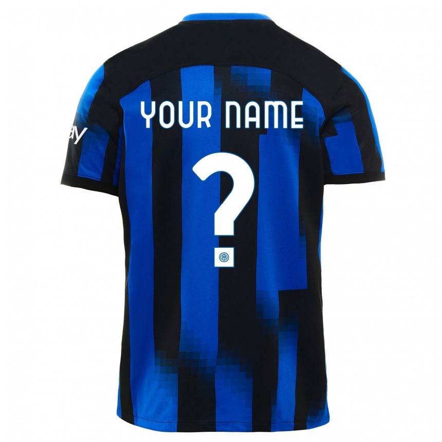 Kids  Your Name #0 Black Blue Home Jersey 2023/24 T-Shirt