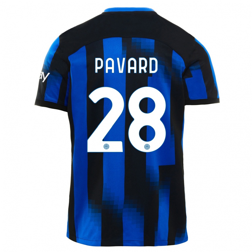 Kids  Benjamin Pavard #28 Black Blue Home Jersey 2023/24 T-Shirt