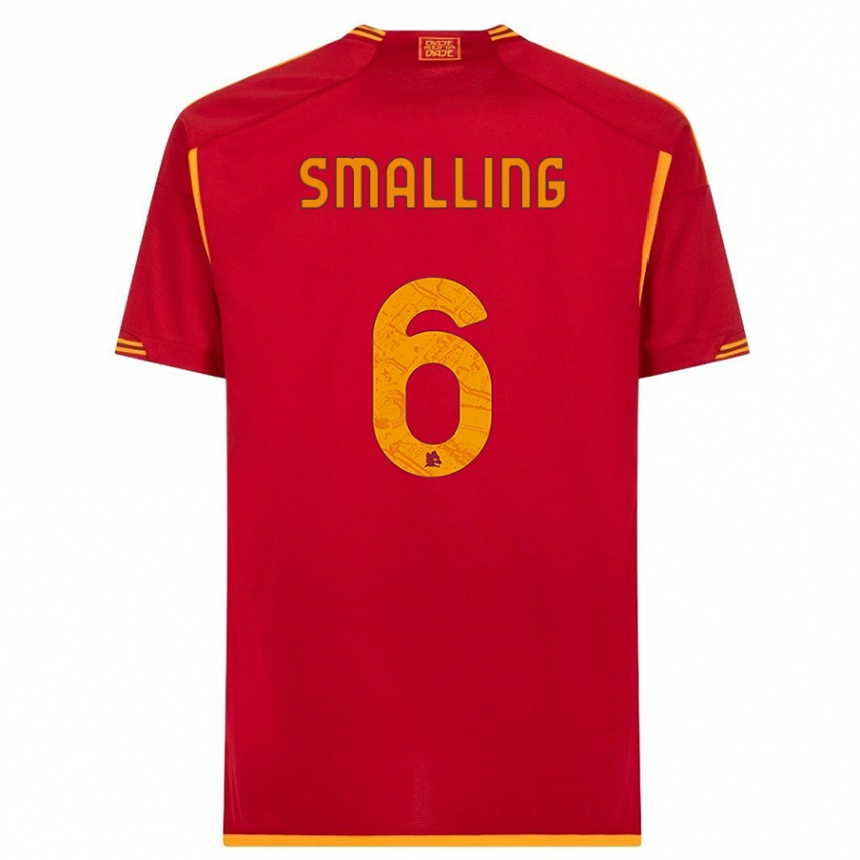 Kids  Chris Smalling #6 Red Home Jersey 2023/24 T-Shirt