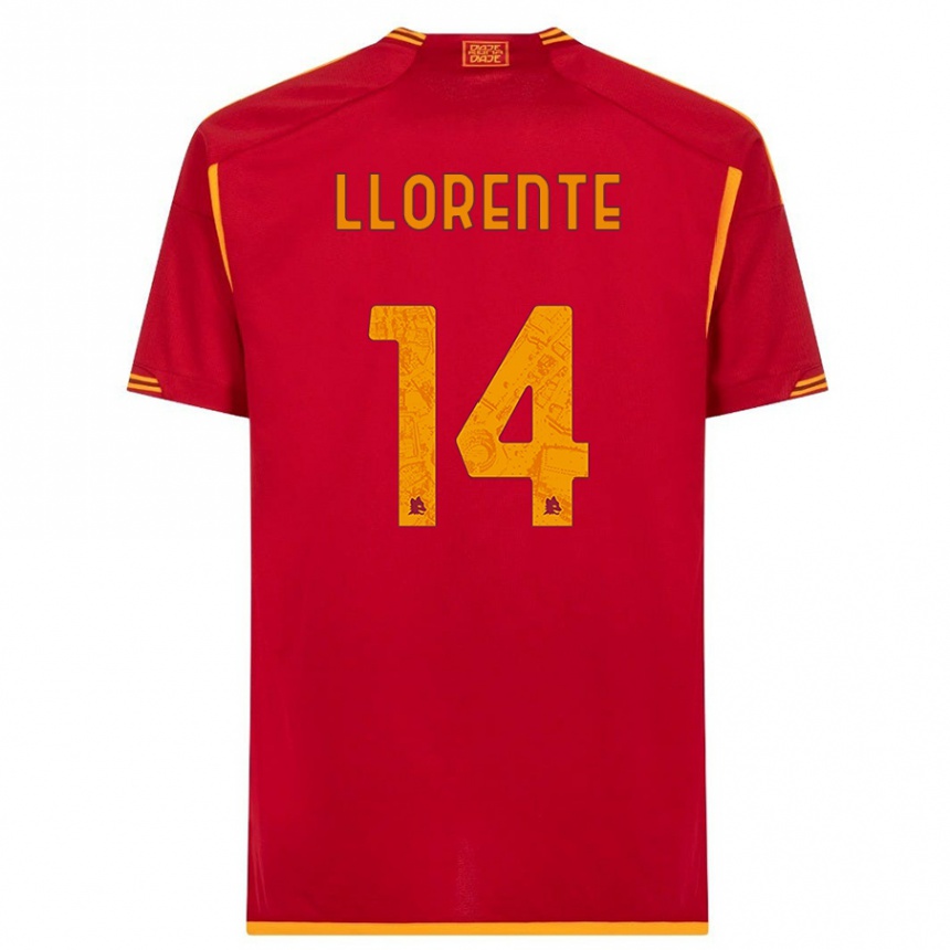 Kids  Diego Llorente #14 Red Home Jersey 2023/24 T-Shirt