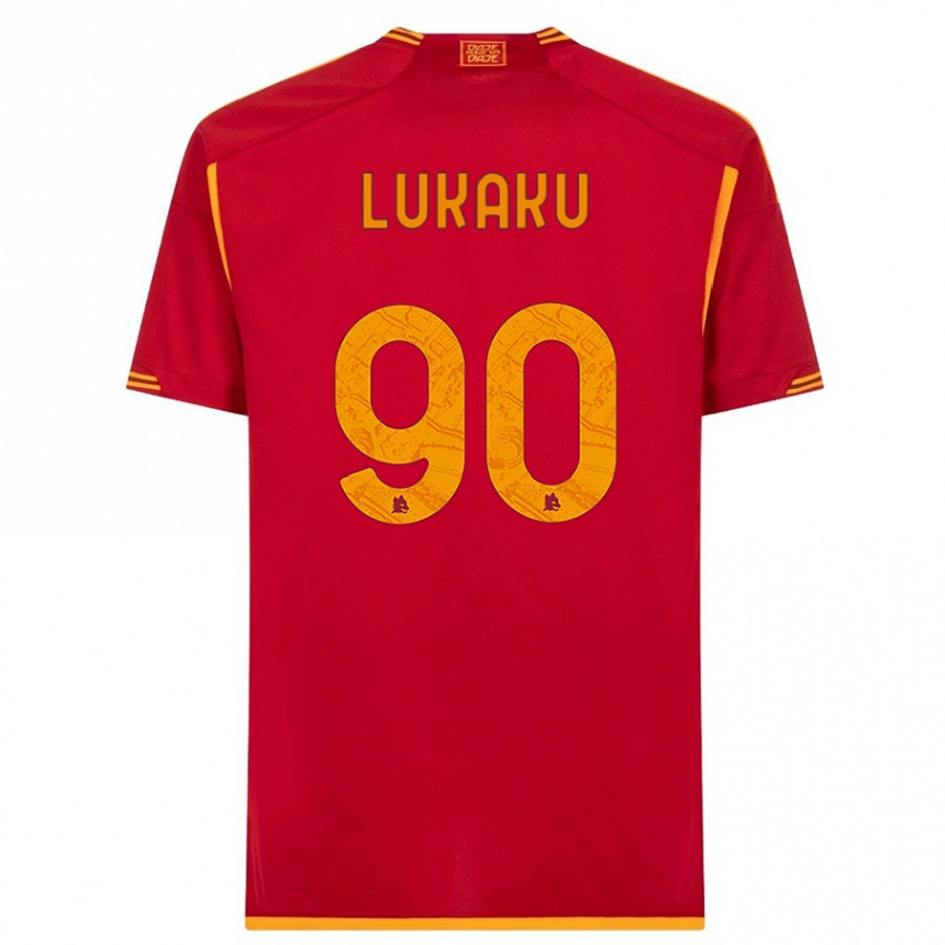 Kids  Romelu Lukaku #90 Red Home Jersey 2023/24 T-Shirt