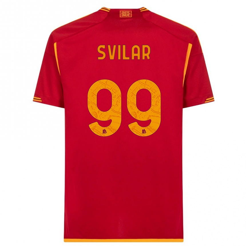 Kids  Mile Svilar #99 Red Home Jersey 2023/24 T-Shirt