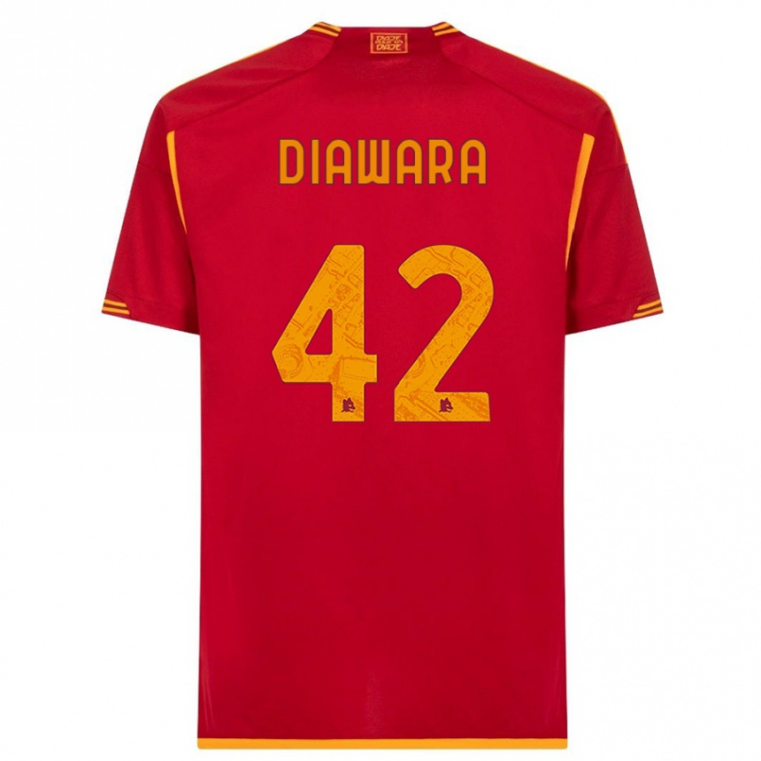 Kids  Amadou Diawara #42 Red Home Jersey 2023/24 T-Shirt