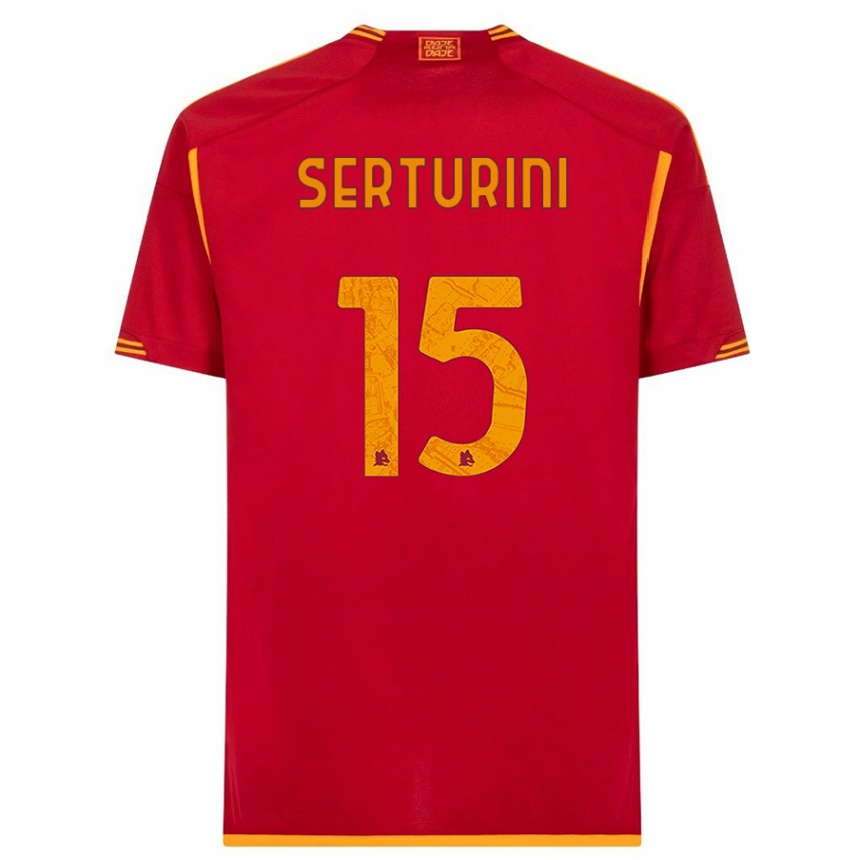 Kids  Annamaria Serturini #15 Red Home Jersey 2023/24 T-Shirt