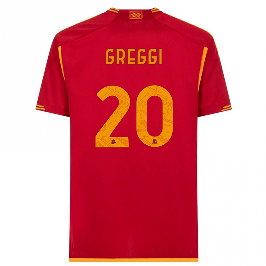 Kids  Giada Greggi #20 Red Home Jersey 2023/24 T-Shirt