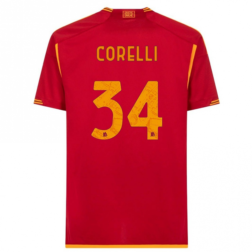 Kids  Alice Corelli #34 Red Home Jersey 2023/24 T-Shirt