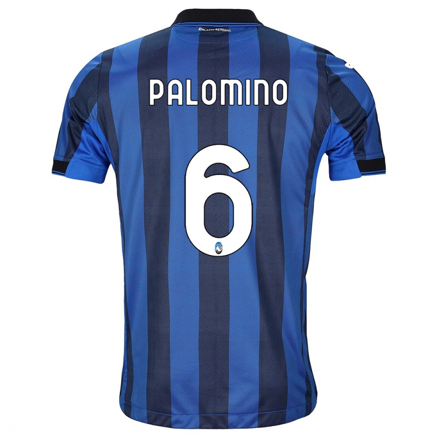 Kids Football José Luis Palomino #6 Black Blue Home Jersey 2023/24 T-Shirt