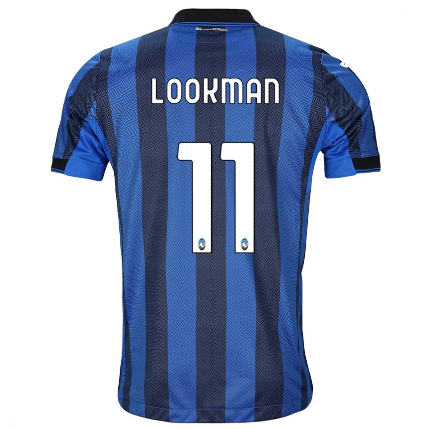 Kids Football Ademola Lookman #11 Black Blue Home Jersey 2023/24 T-Shirt