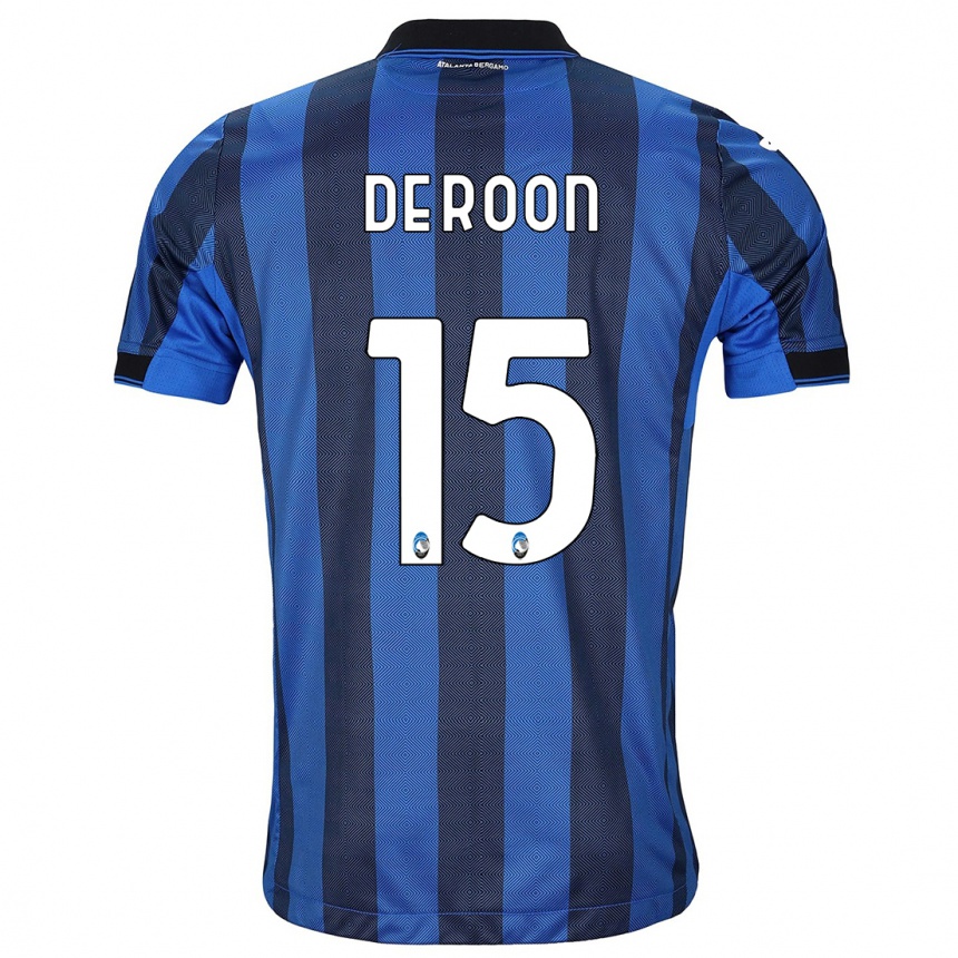 Kids Football Marten De Roon #15 Black Blue Home Jersey 2023/24 T-Shirt