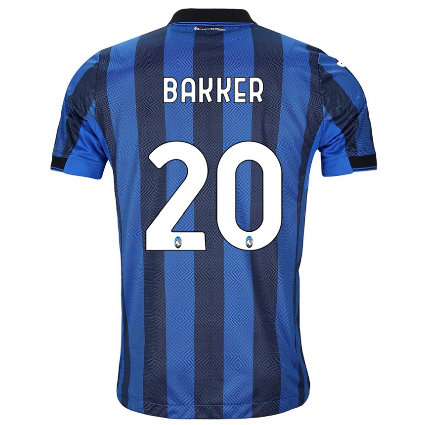 Kids Football Mitchel Bakker #20 Black Blue Home Jersey 2023/24 T-Shirt