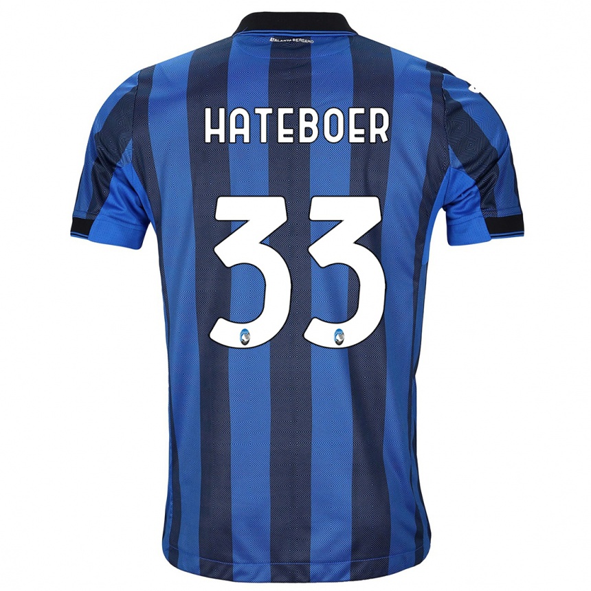 Kids Football Hans Hateboer #33 Black Blue Home Jersey 2023/24 T-Shirt