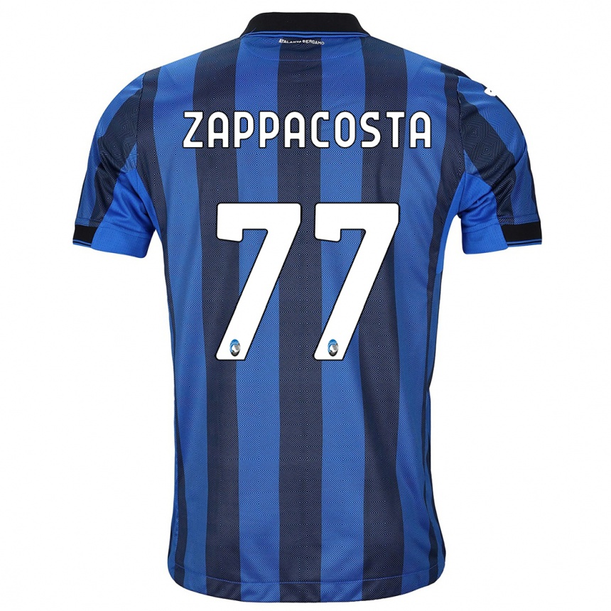 Kids Football Davide Zappacosta #77 Black Blue Home Jersey 2023/24 T-Shirt