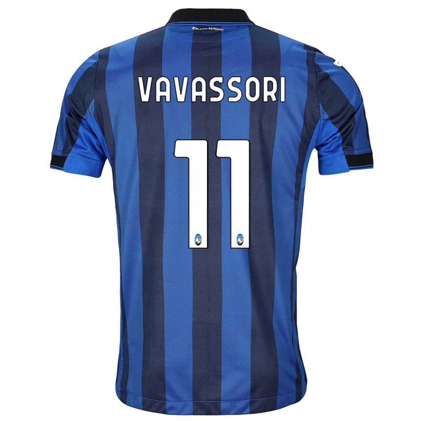 Kids Football Dominic Vavassori #11 Black Blue Home Jersey 2023/24 T-Shirt