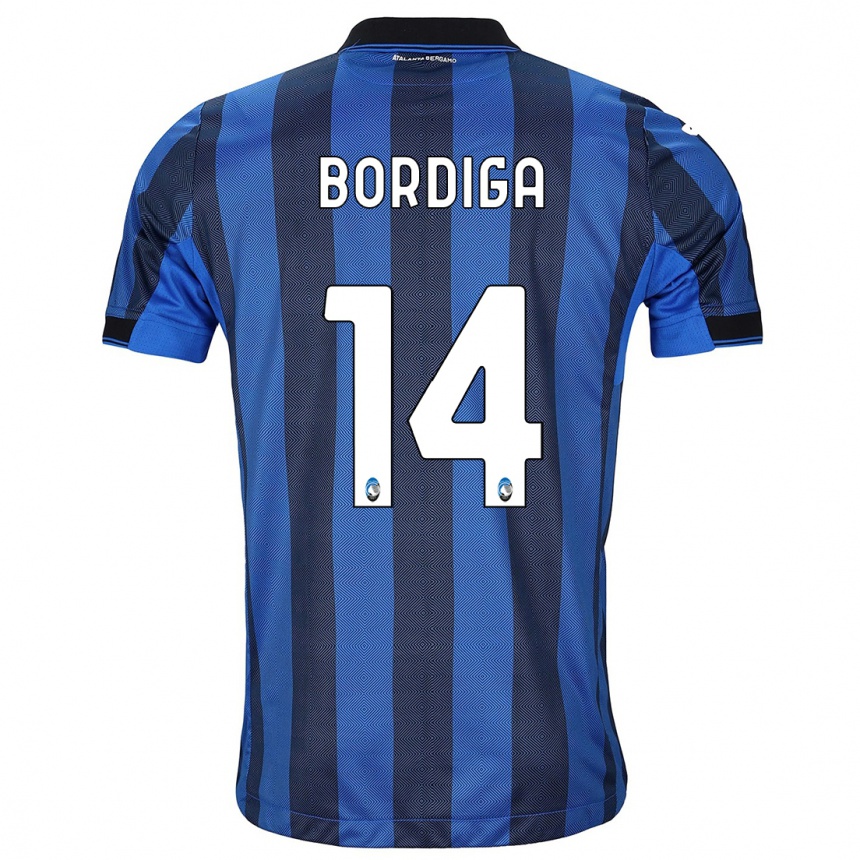 Kids Football Michele Bordiga #14 Black Blue Home Jersey 2023/24 T-Shirt