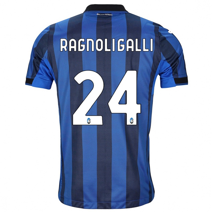 Kids Football Federico Ragnoli Galli #24 Black Blue Home Jersey 2023/24 T-Shirt