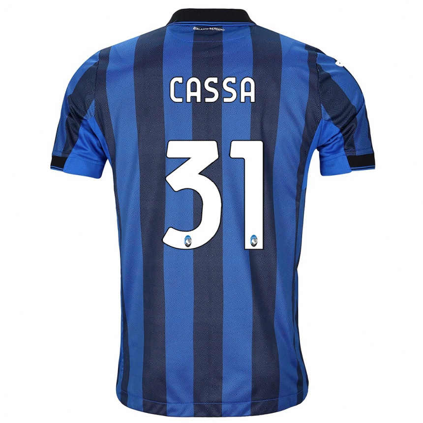 Kids Football Federico Cassa #31 Black Blue Home Jersey 2023/24 T-Shirt