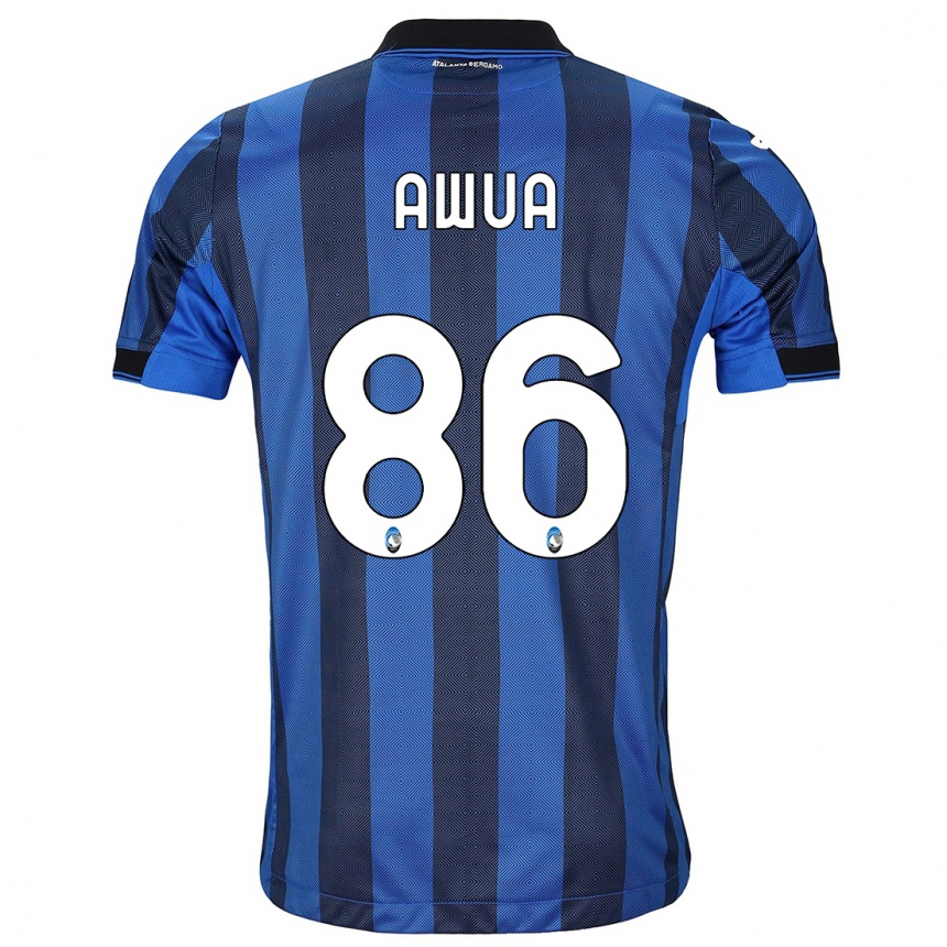 Kids Football Theophilus Awua #86 Black Blue Home Jersey 2023/24 T-Shirt