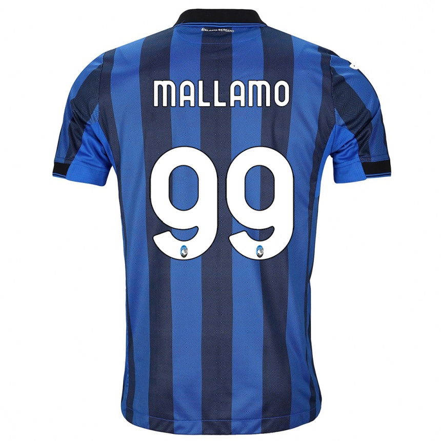 Kids Football Alessandro Mallamo #99 Black Blue Home Jersey 2023/24 T-Shirt