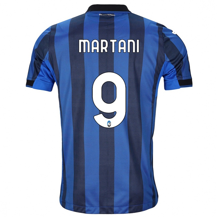 Kids Football Alice Martani #9 Black Blue Home Jersey 2023/24 T-Shirt