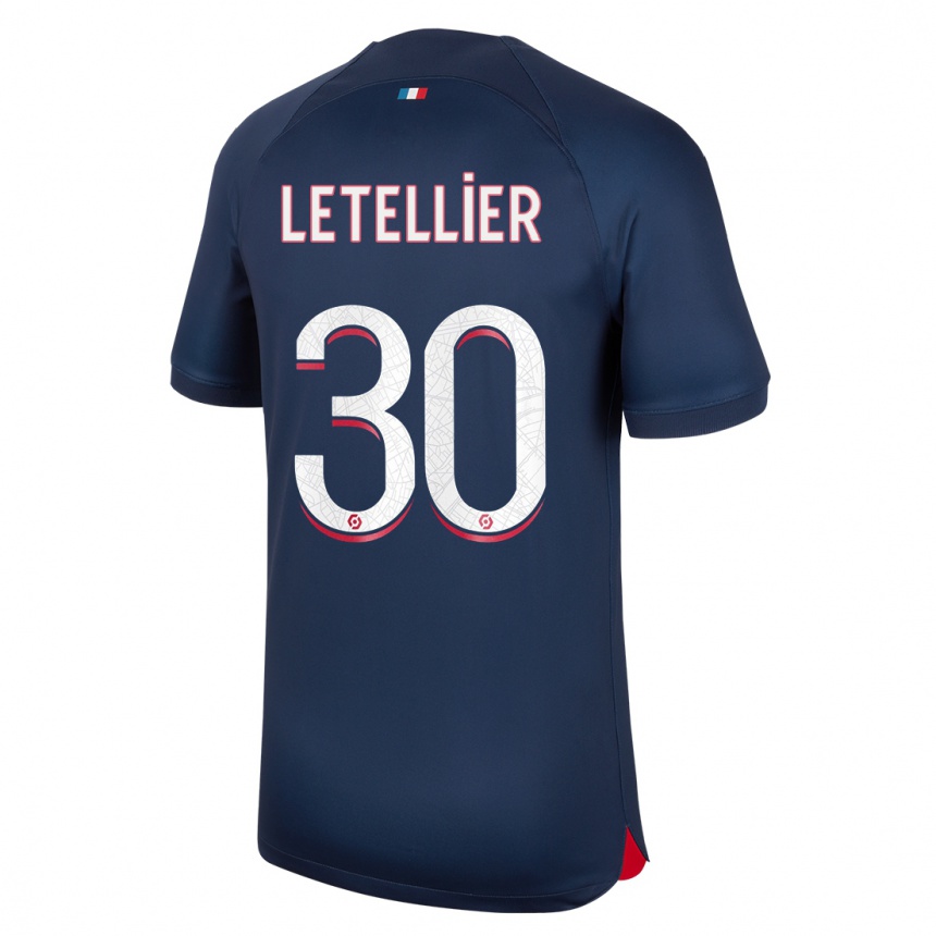 Kids  Alexandre Letellier #30 Blue Red Home Jersey 2023/24 T-Shirt