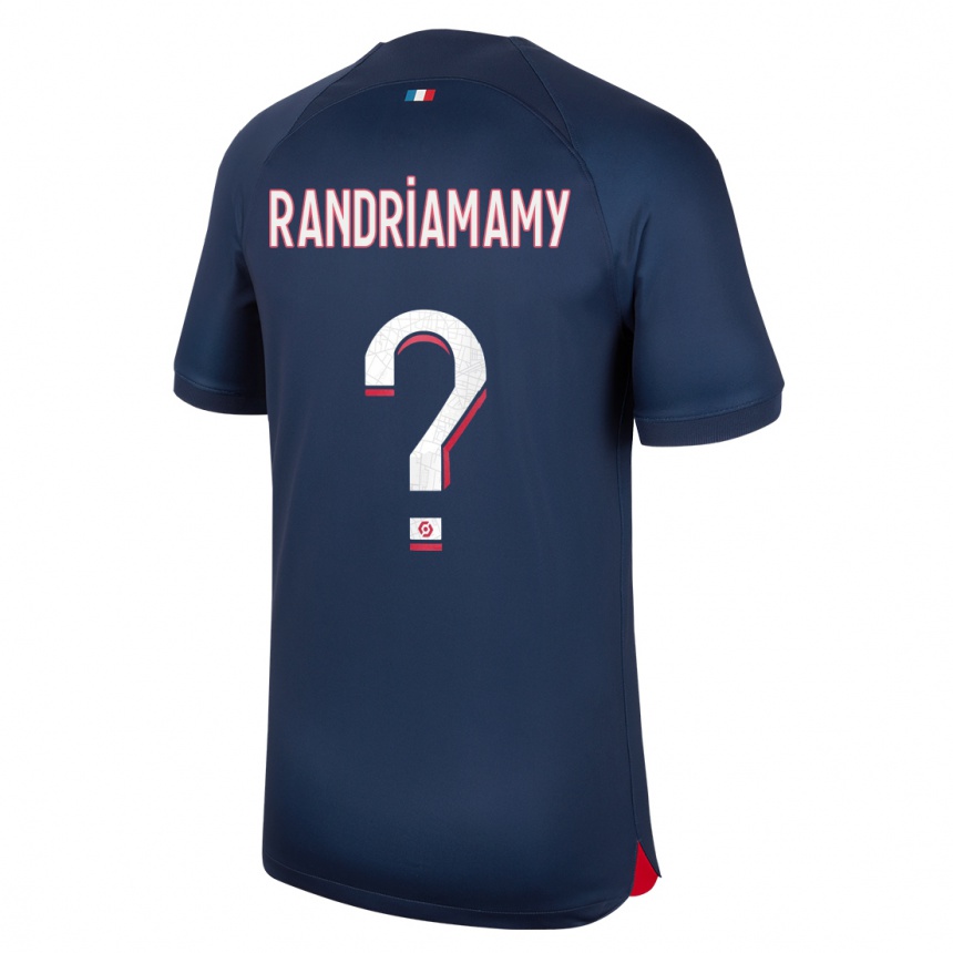 Kids  Mathyas Randriamamy #0 Blue Red Home Jersey 2023/24 T-Shirt