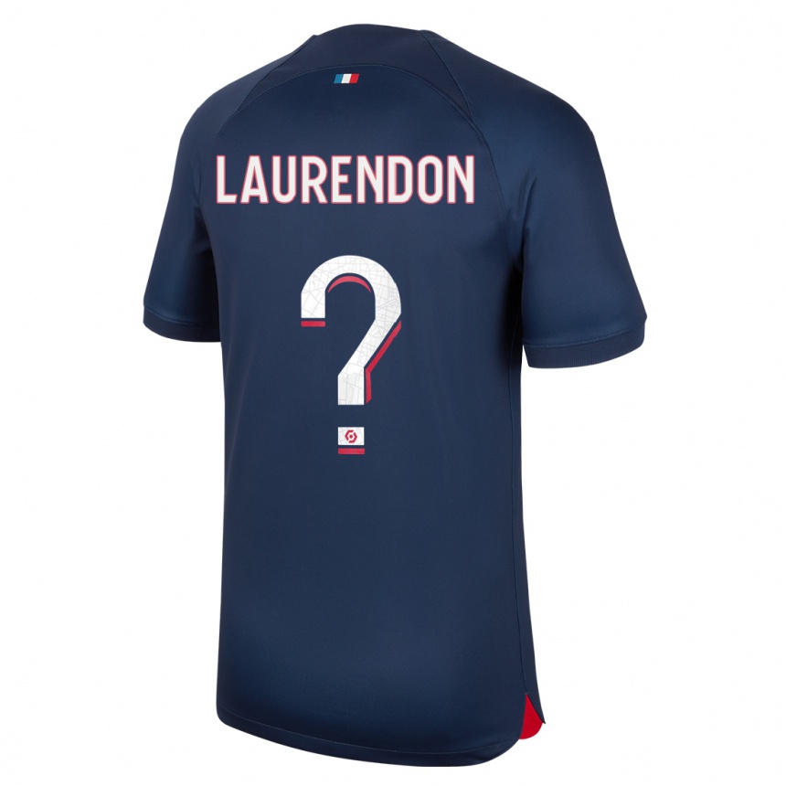 Kids  Bilal Laurendon #0 Blue Red Home Jersey 2023/24 T-Shirt