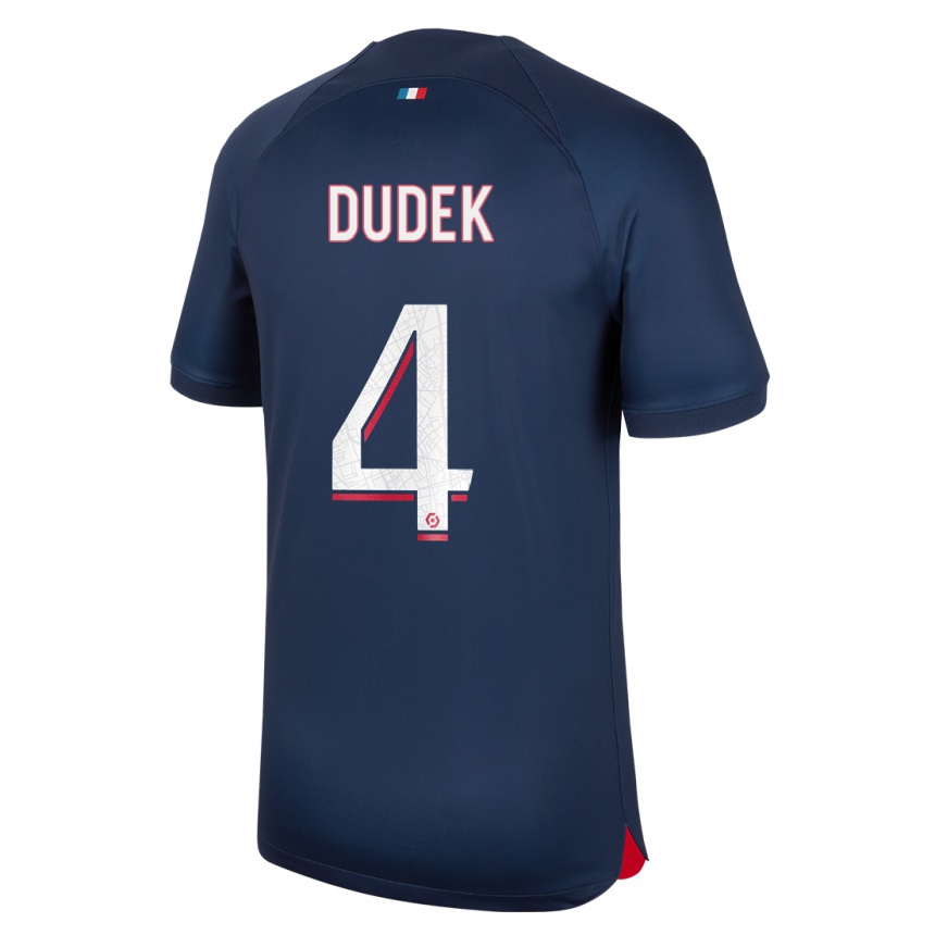 Kids  Paulina Dudek #4 Blue Red Home Jersey 2023/24 T-Shirt