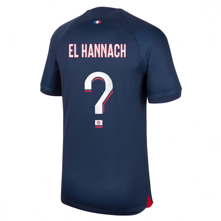 Kids  Younes El Hannach #0 Blue Red Home Jersey 2023/24 T-Shirt