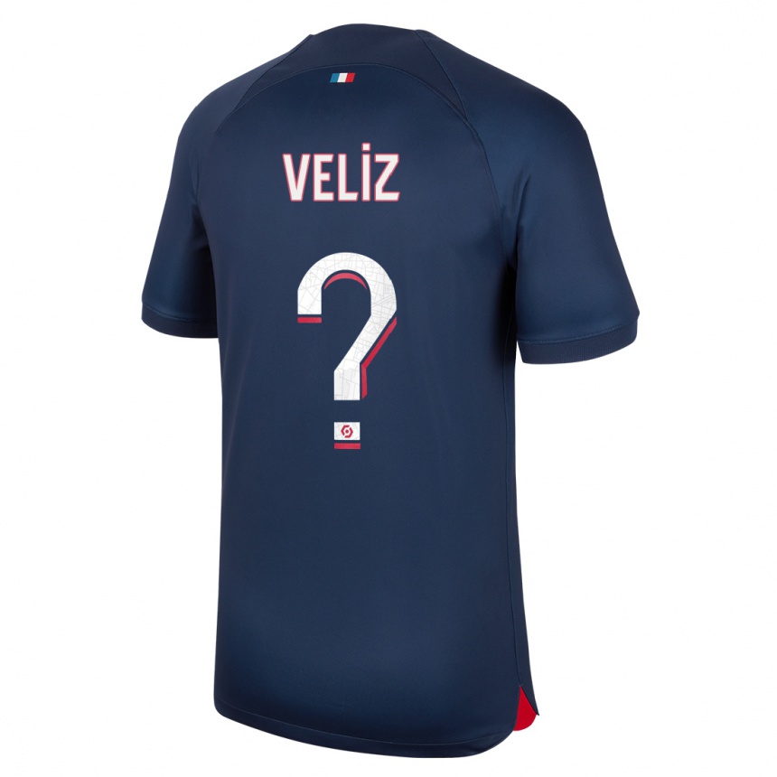 Kids  Nehemiah Fernandez Veliz #0 Blue Red Home Jersey 2023/24 T-Shirt