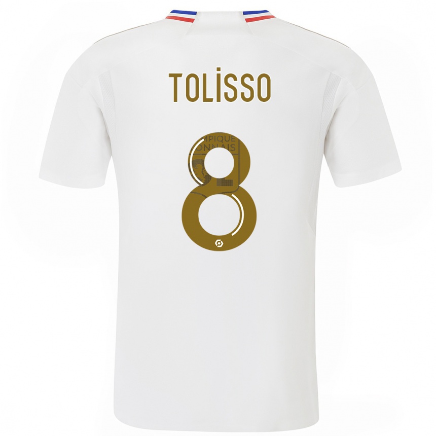 Kids  Corentin Tolisso #8 White Home Jersey 2023/24 T-Shirt