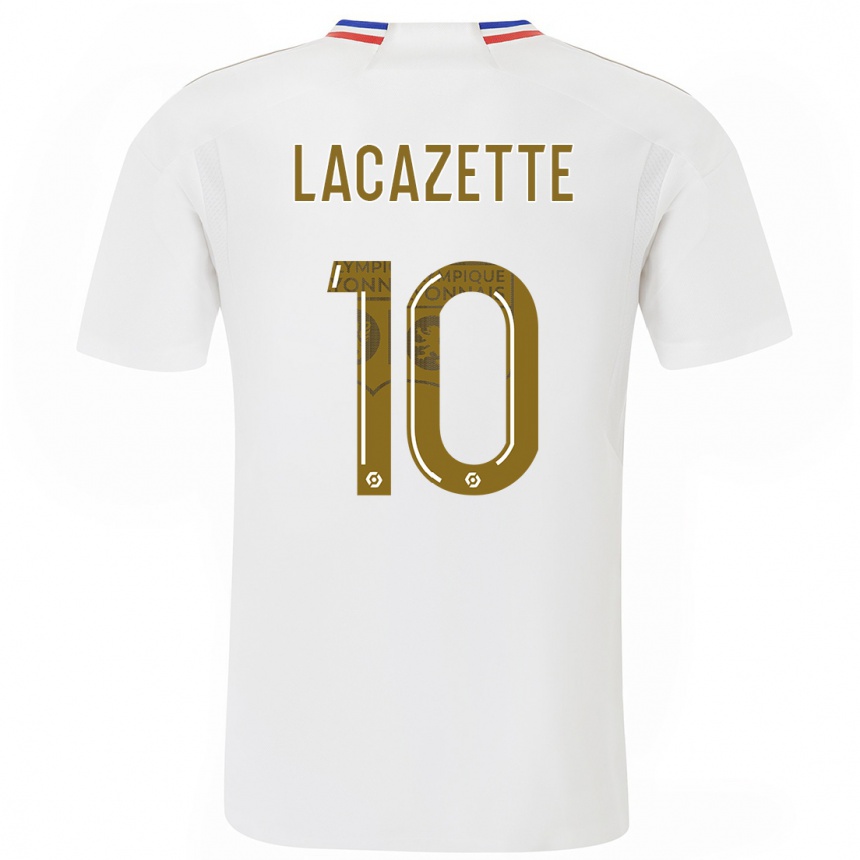 Kids  Alexandre Lacazette #10 White Home Jersey 2023/24 T-Shirt