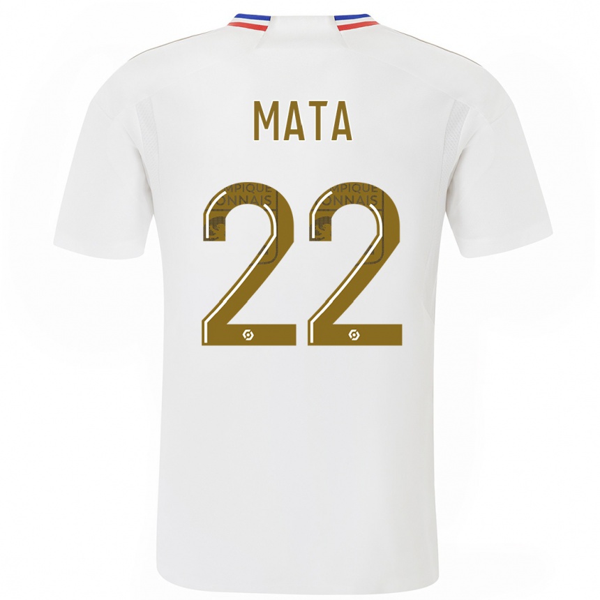 Kids  Clinton Mata #22 White Home Jersey 2023/24 T-Shirt