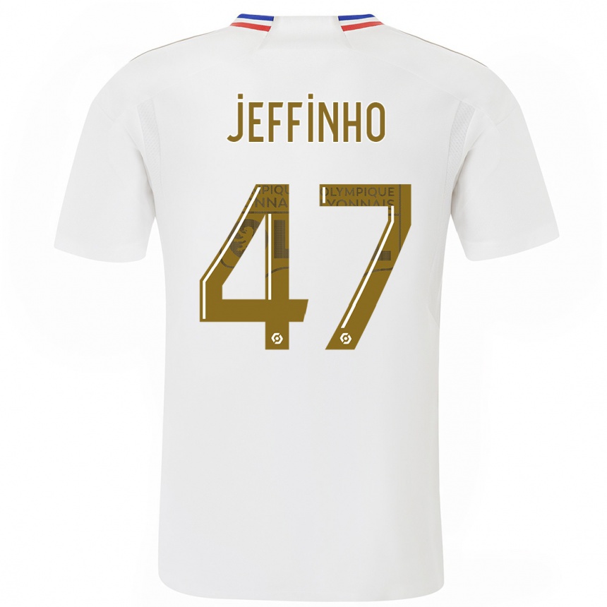 Kids  Jeffinho #47 White Home Jersey 2023/24 T-Shirt