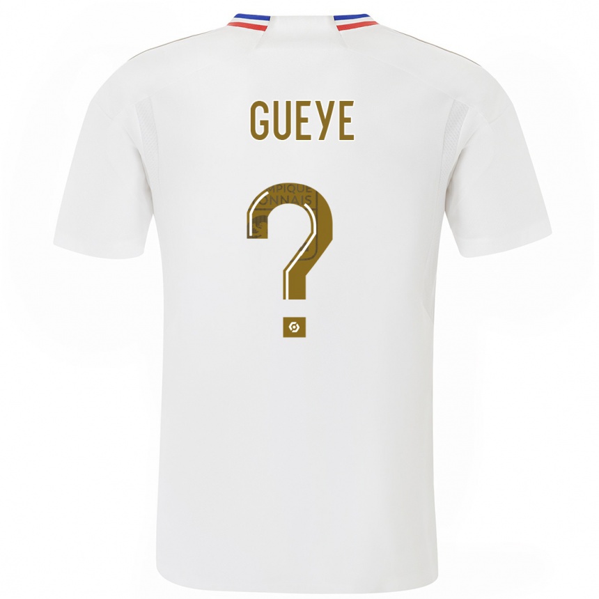 Kids  Thiema Gueye #0 White Home Jersey 2023/24 T-Shirt