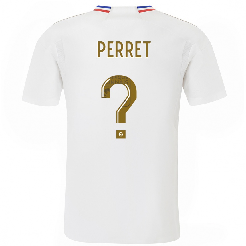 Kids  Romain Perret #0 White Home Jersey 2023/24 T-Shirt