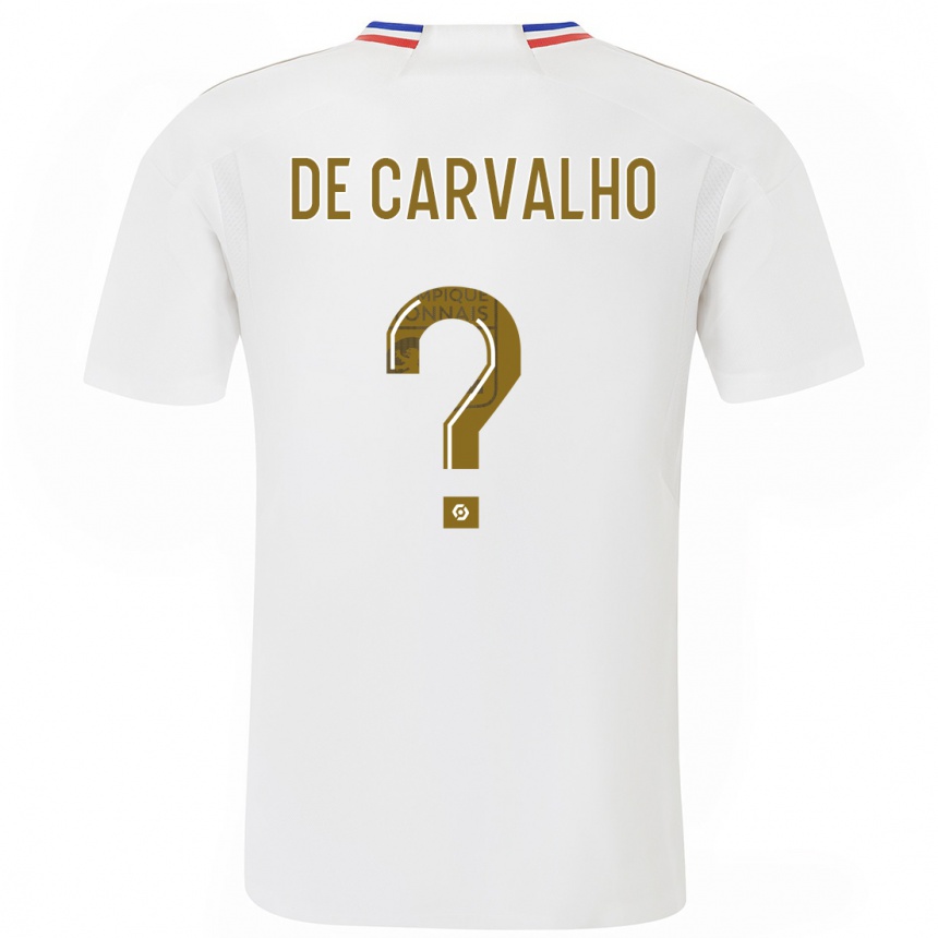 Kids  Mathys De Carvalho #0 White Home Jersey 2023/24 T-Shirt