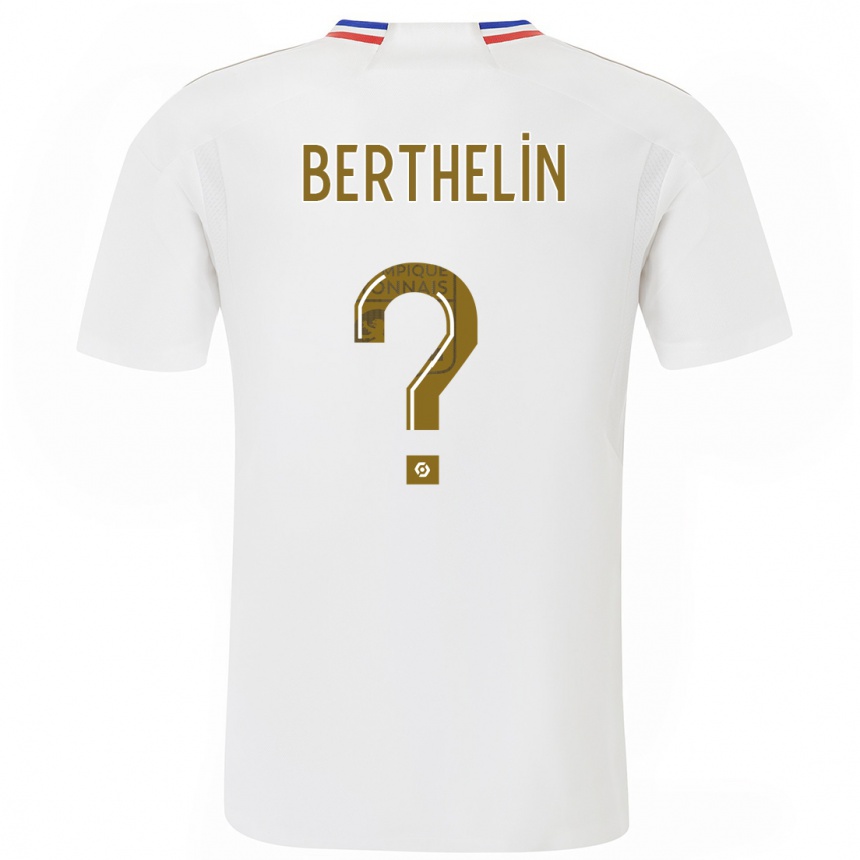 Kids  Romain Berthelin #0 White Home Jersey 2023/24 T-Shirt