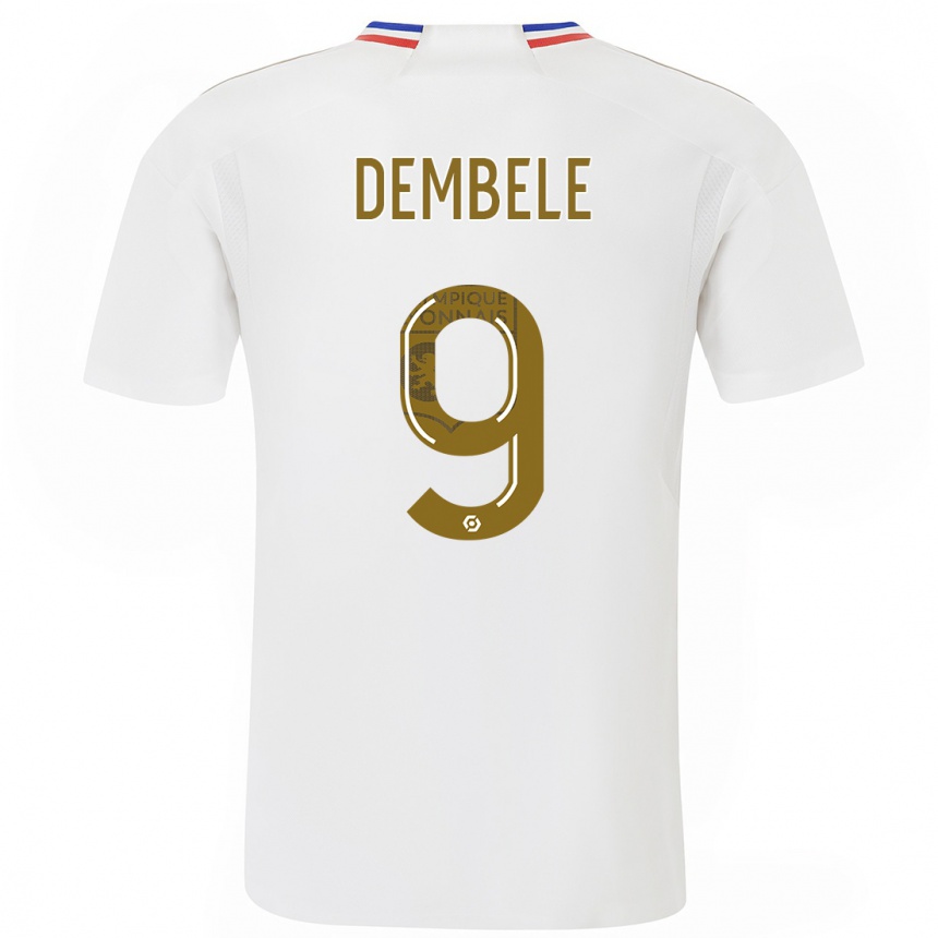 Kids  Moussa Dembele #9 White Home Jersey 2023/24 T-Shirt