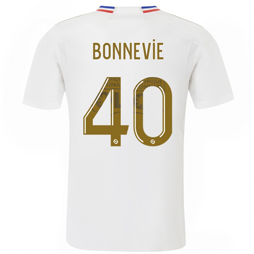 Kids  Kayne Bonnevie #40 White Home Jersey 2023/24 T-Shirt