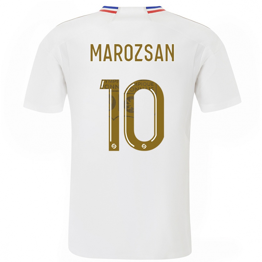 Kids  Dzsenifer Marozsan #10 White Home Jersey 2023/24 T-Shirt