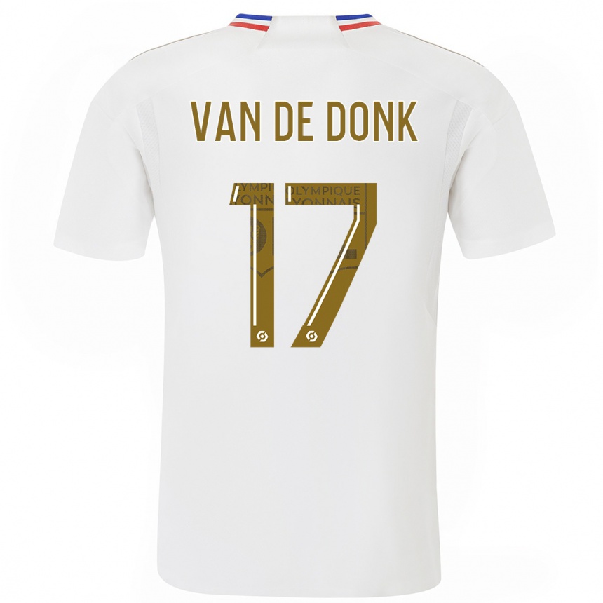 Kids  Danielle Van De Donk #17 White Home Jersey 2023/24 T-Shirt